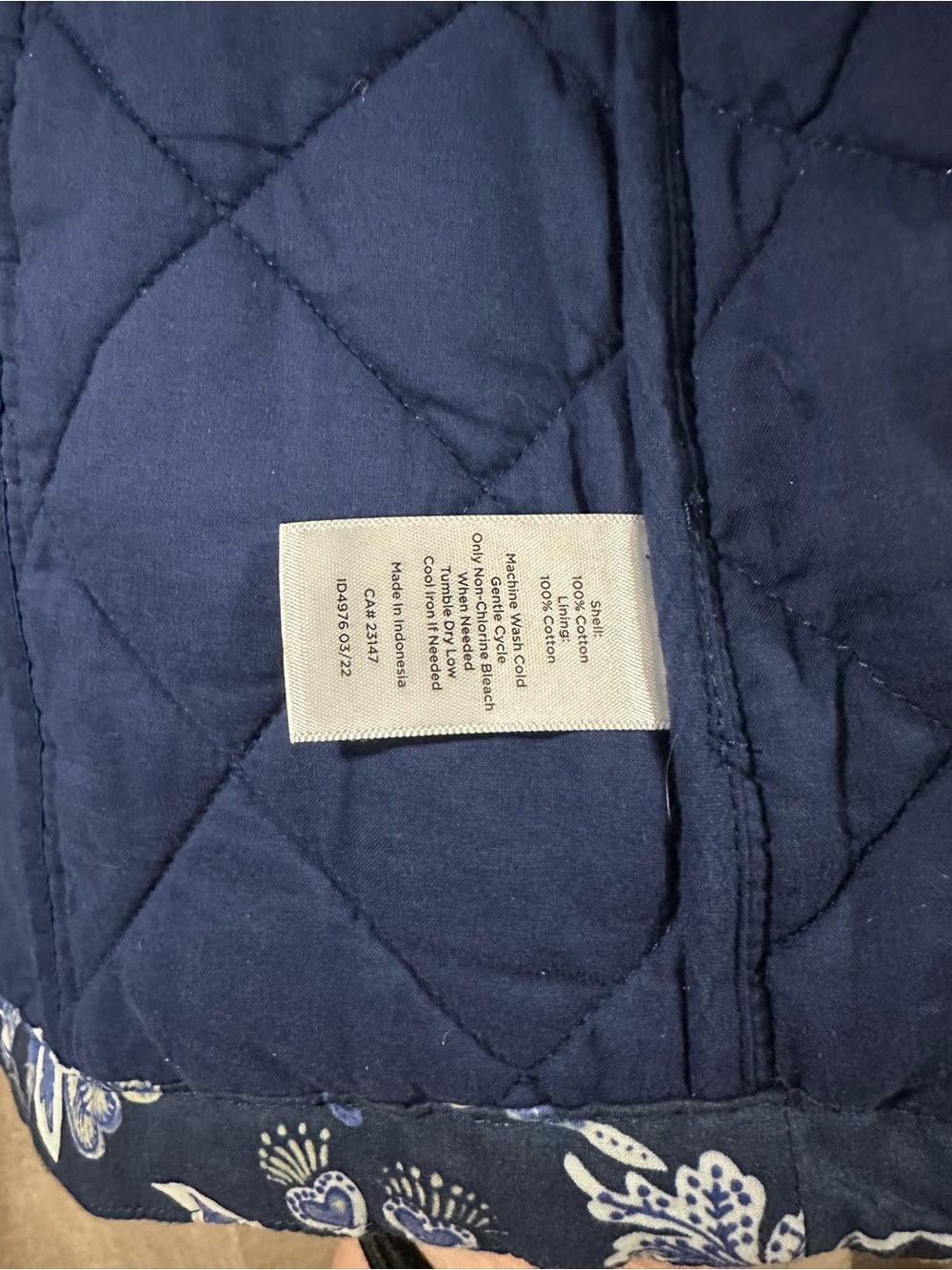 Quilted Floral Jacket Snap Front w/ Pockets Sz M Talbots Cottagecore Grannycore - Picture 8 of 8